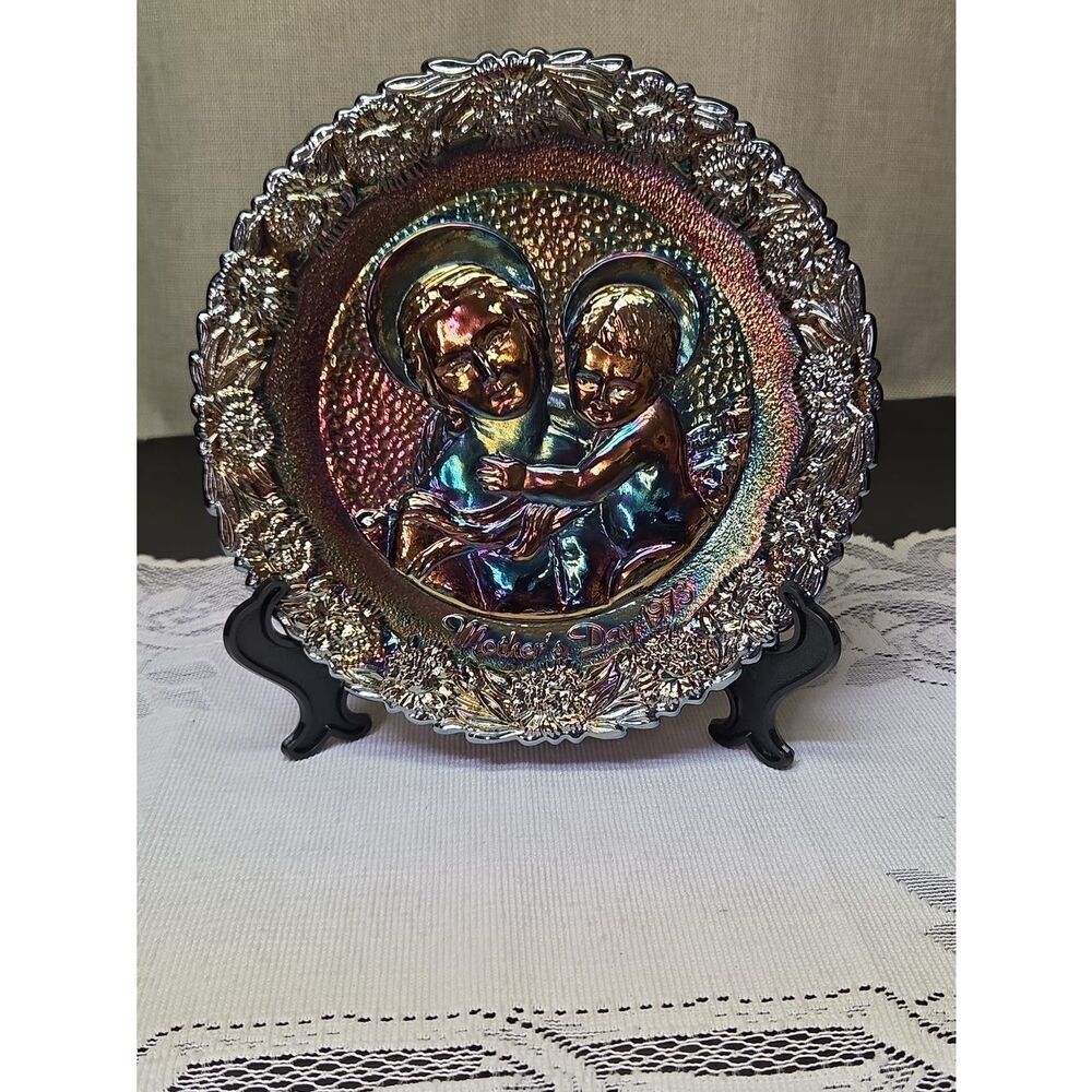 1973 Small Cowper Madonna - No Box Mother'S Day Plate-Carnival Glass by‎ Fenton